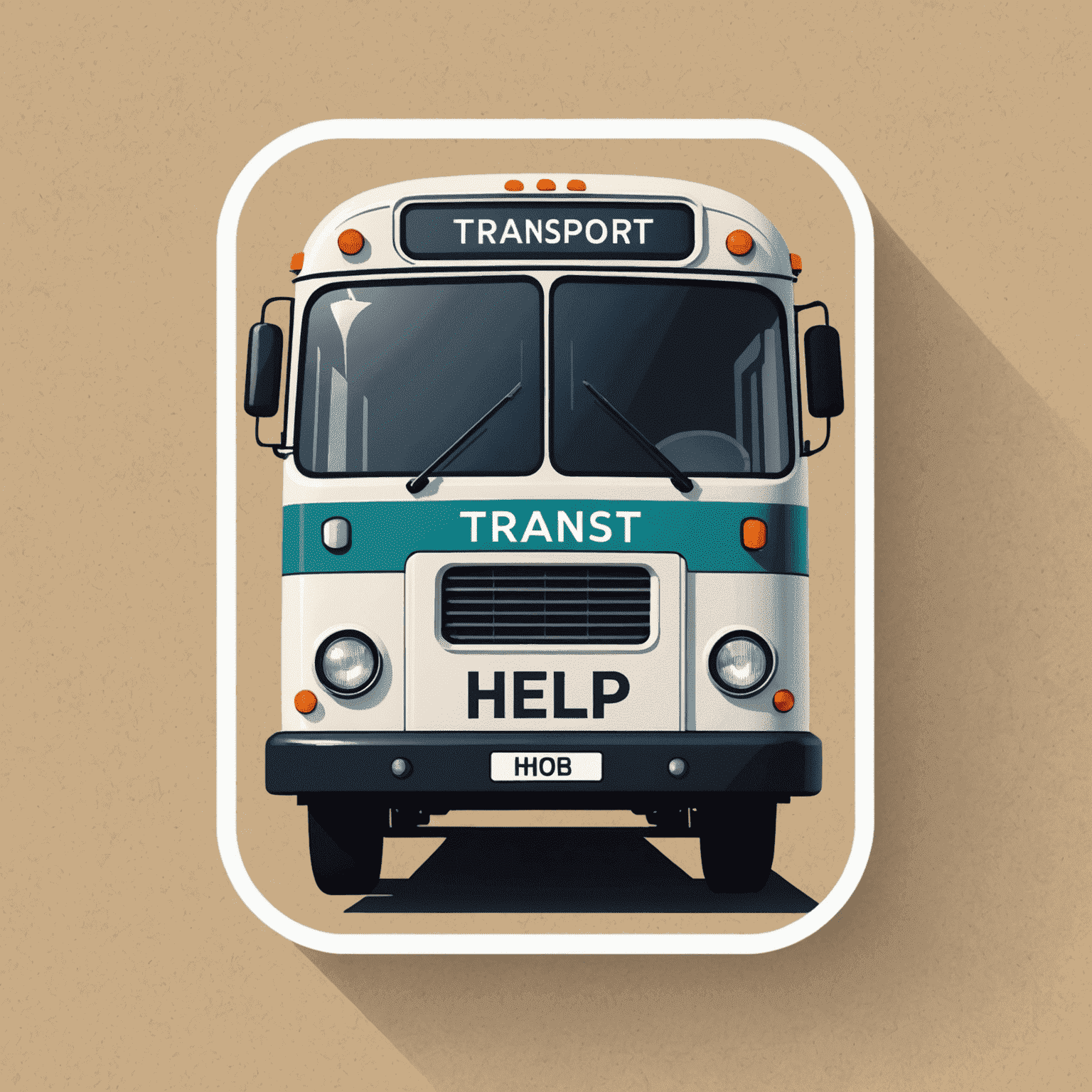 Transport Help Logo - A stylized bus or train icon with the text 'Transport Help' in a modern font